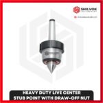 HEAVY DUTY LIVE CENTER STUB POINT WITH DRAW-OFF NUT