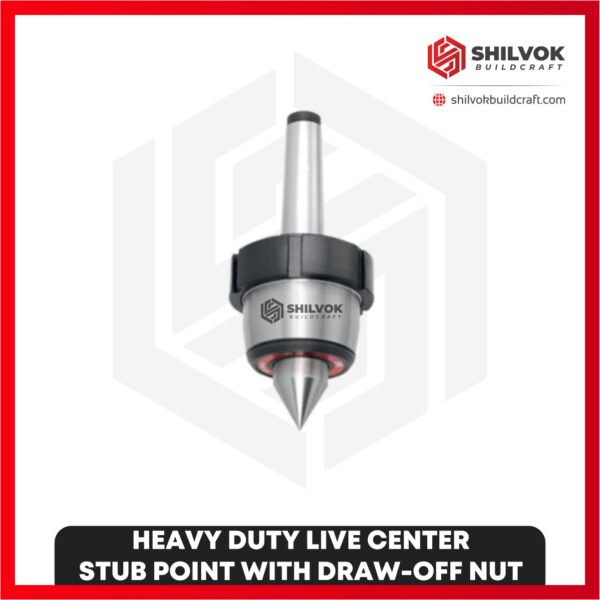 HEAVY DUTY LIVE CENTER STUB POINT WITH DRAW-OFF NUT