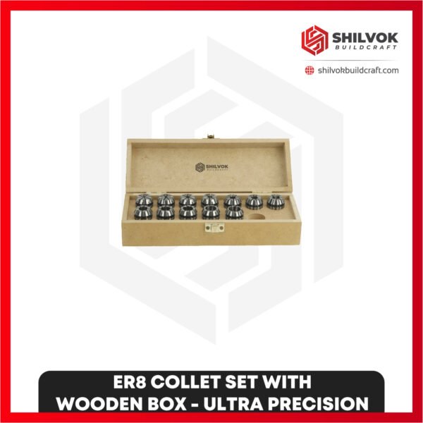 ER8 | ER COLLET SET WITH WOODEN BOX-ULTRA PRECISION