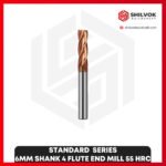STANDARD SERIES | 6mm Shank 4 Flute End Mill 55 HRC